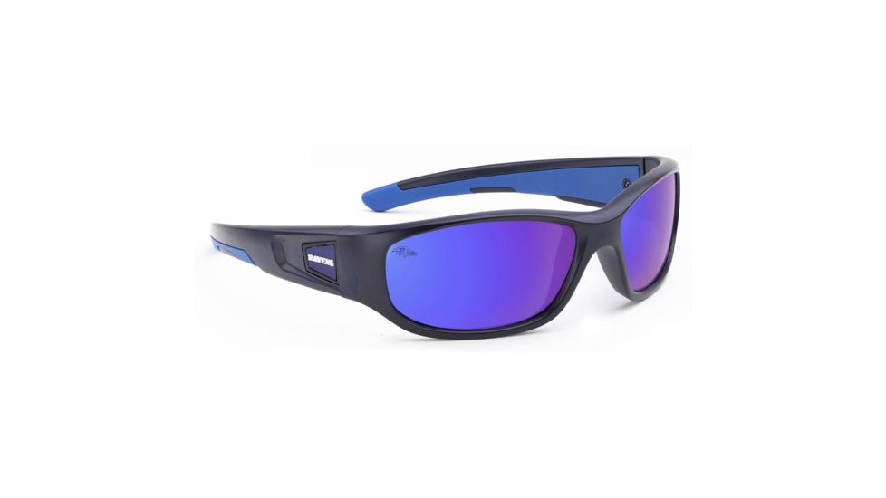 NFL Zone Baltimore Ravens Single Vision Prescription Sunglasses, Matte Dark Blue Frame, 655975T03SV