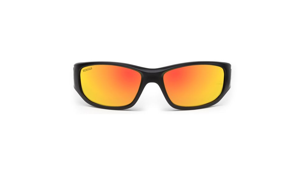 NFL Zone Cincinnati Bengals Single Vision Prescription Sunglasses, Matte Black Frame, 655975T07SV