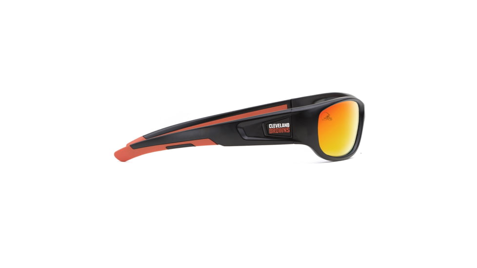 NFL Zone Cleveland Browns Single Vision Prescription Sunglasses, Matte Black Frame, 655975T08SV