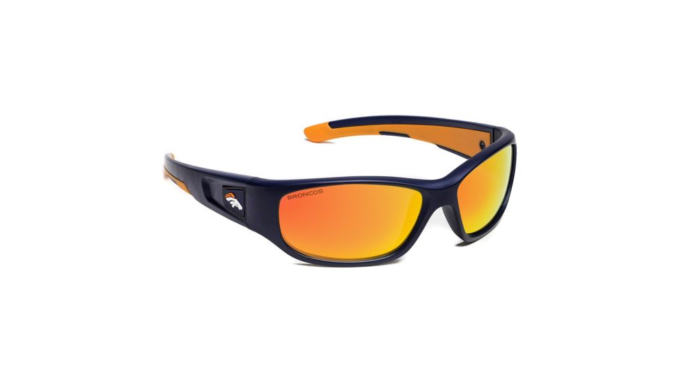 NFL Zone Denver Broncos Single Vision Prescription Sunglasses, Matte Dark Blue Frame, 655975T10SV