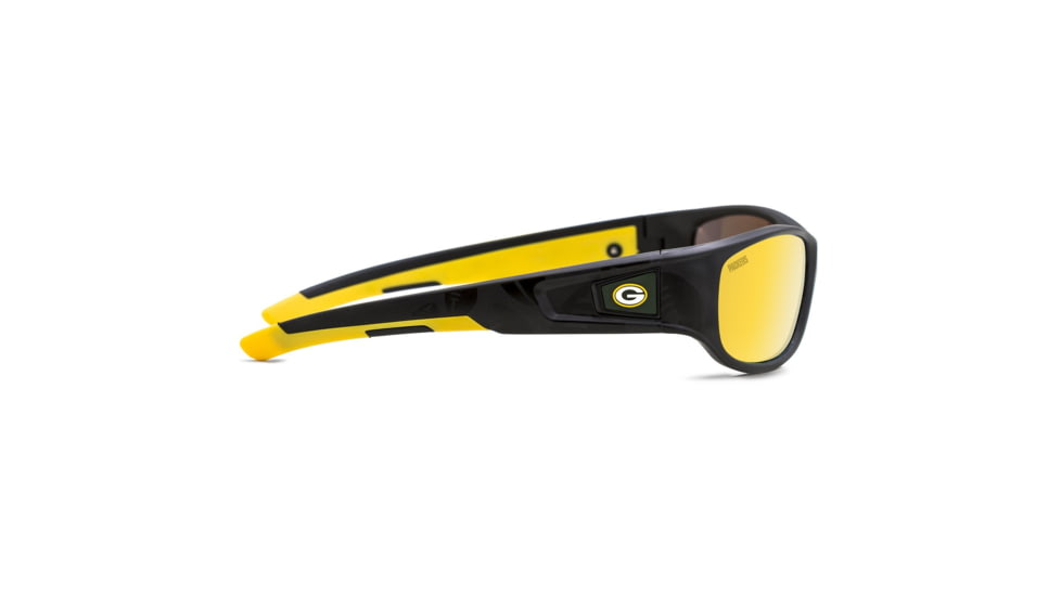 NFL Zone Green Bay Packers Single Vision Prescription Sunglasses, Matte Black Frame, 655975T12SV