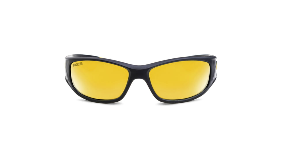 NFL Zone Green Bay Packers Single Vision Prescription Sunglasses, Matte Black Frame, 655975T12SV