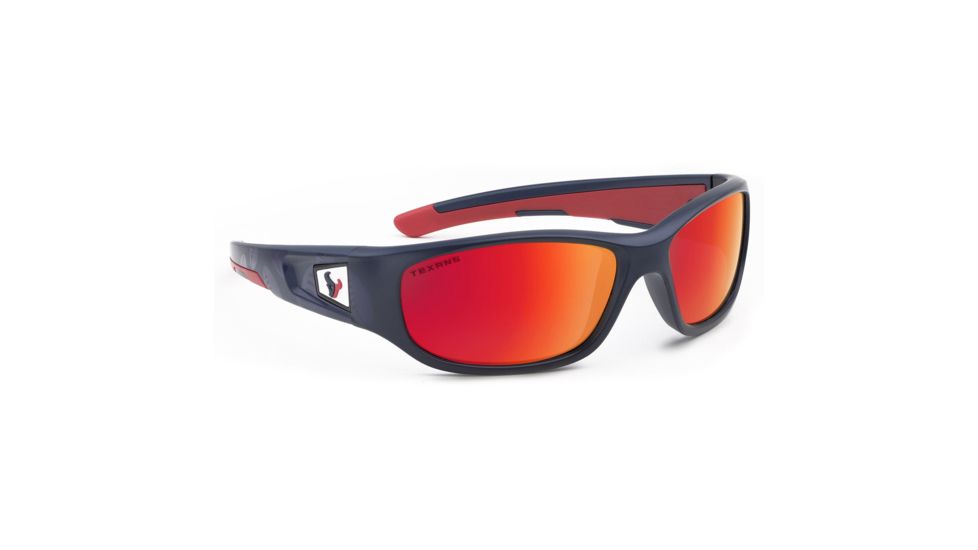 NFL Zone Houston Texans Single Vision Prescription Sunglasses, Matte Dark Blue Frame, 655975T13SV