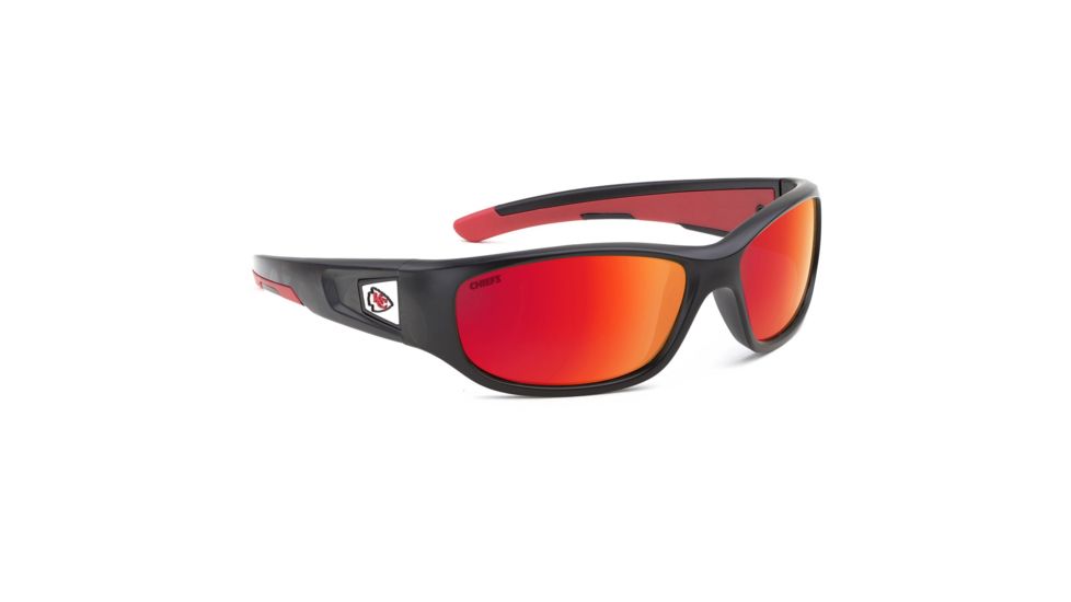 NFL Zone Kansas City Chiefs Single Vision Prescription Sunglasses, Matte Black Frame, 655975T16SV
