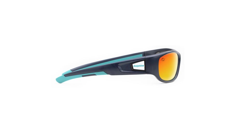 NFL Zone Miami Dolphins Single Vision Prescription Sunglasses, Matte Dark Blue Frame, 655975T17SV