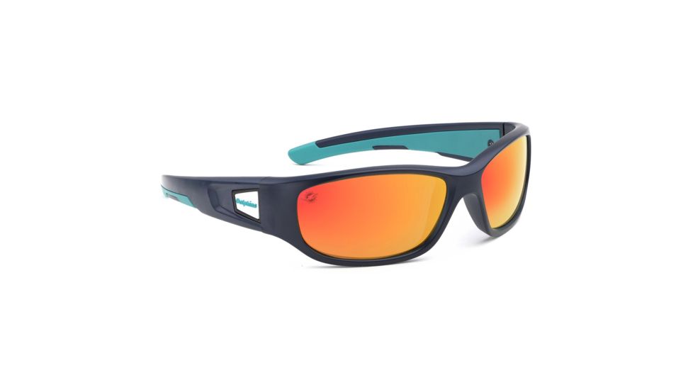 NFL Zone Miami Dolphins Single Vision Prescription Sunglasses, Matte Dark Blue Frame, 655975T17SV