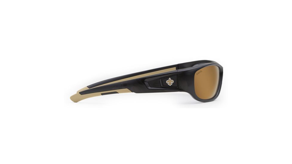 NFL Zone New Orleans Saints Single Vision Prescription Sunglasses, Matte Black Frame, 655975T20SV