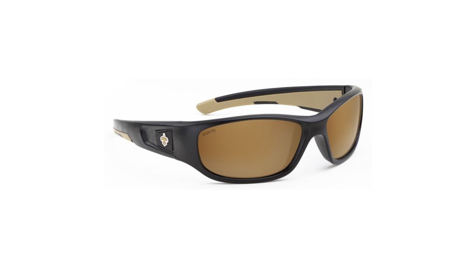 NFL Zone New Orleans Saints Single Vision Prescription Sunglasses, Matte Black Frame, 655975T20SV
