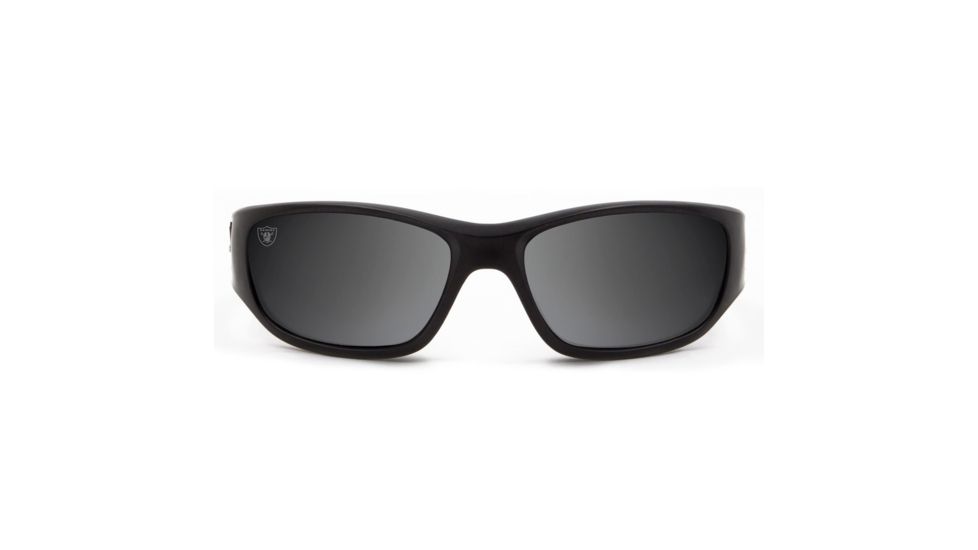 NFL Zone Oakland Raiders Single Vision Prescription Sunglasses, Matte Black Frame, 655975T23SV
