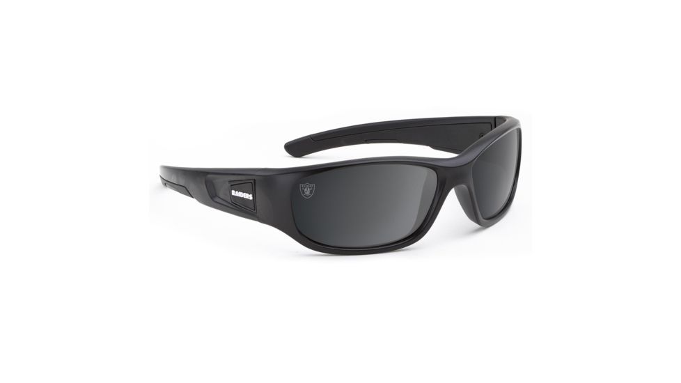 NFL Zone Oakland Raiders Single Vision Prescription Sunglasses, Matte Black Frame, 655975T23SV