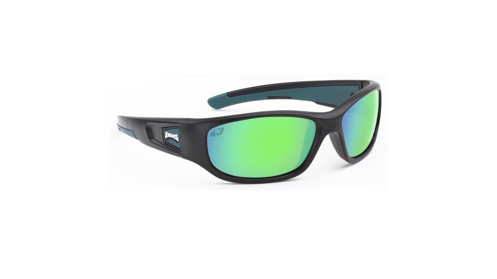 NFL Zone Philadelphia Eagles Single Vision Prescription Sunglasses, Matte Black Frame, 655975T24SV