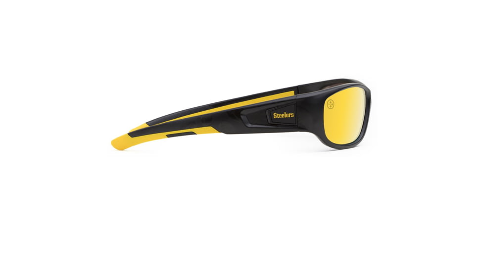 NFL Zone Pittsburgh Steelers Single Vision Prescription Sunglasses, Matte Black Frame, 655975T25SV