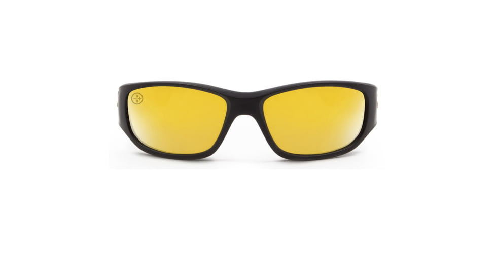 NFL Zone Pittsburgh Steelers Single Vision Prescription Sunglasses, Matte Black Frame, 655975T25SV