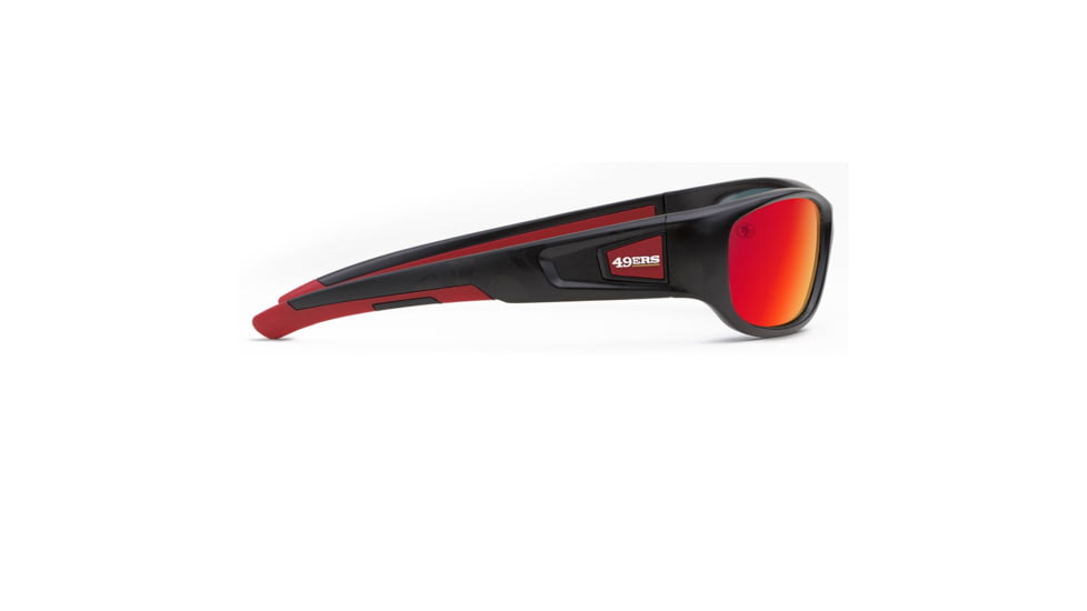 NFL Zone San Francisco 49ers Single Vision Prescription Sunglasses, Matte Black Frame, 655975T27SV