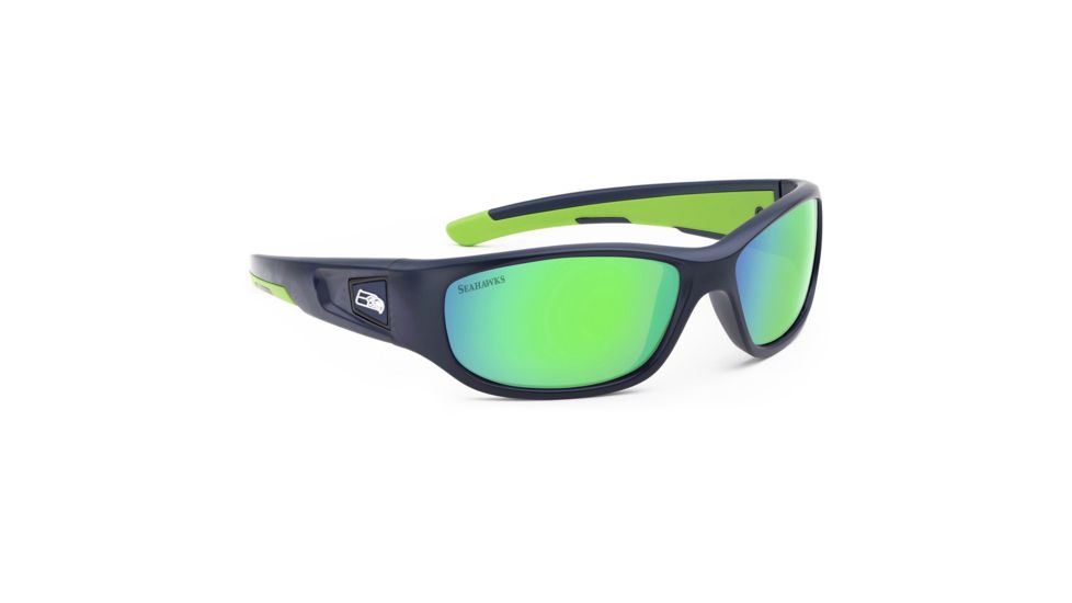 NFL Zone Seattle Seahawks Single Vision Prescription Sunglasses, Matte Dark Blue Frame, 655975T28SV