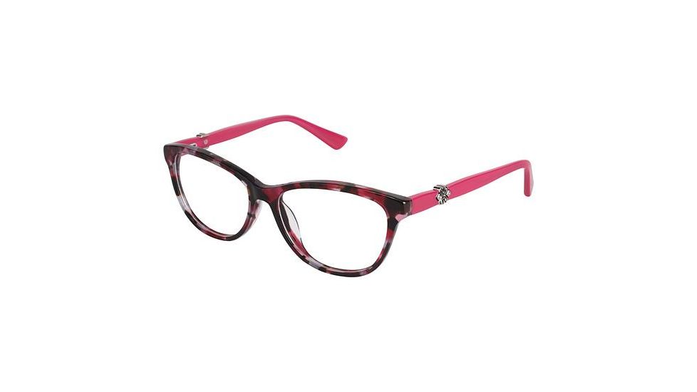 Nicole Miller Arden Single Vision Prescription Eyeglasses - Frame BERRY TORTOISE, Size 52/15mm NMARDEN03
