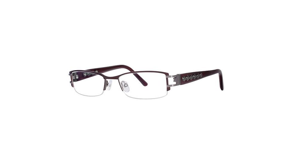 Nicole Miller Astor Bifocal Prescription Eyeglasses - Frame Matte Burgundy/Dark Burgundy NMASTOR03