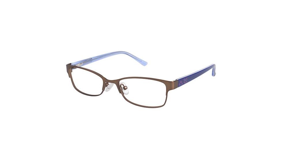 Nicole Miller Aviana Single Vision Prescription Eyeglasses - Frame BROWN / NAVY, Size 47/16mm NMAVIANA01