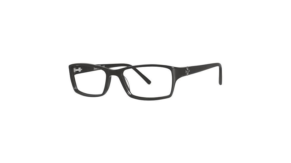 Nicole Miller Barrow Progressive Prescription Eyeglasses - Frame Matte Black/Black, Size 52/16mm NMBARROW01