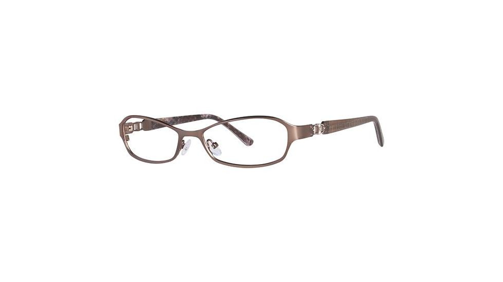 Nicole Miller Barrow Progressive Prescription Eyeglasses - Frame Matte Chocolate Brown/Brown, Size 52/16mm NMBARROW02