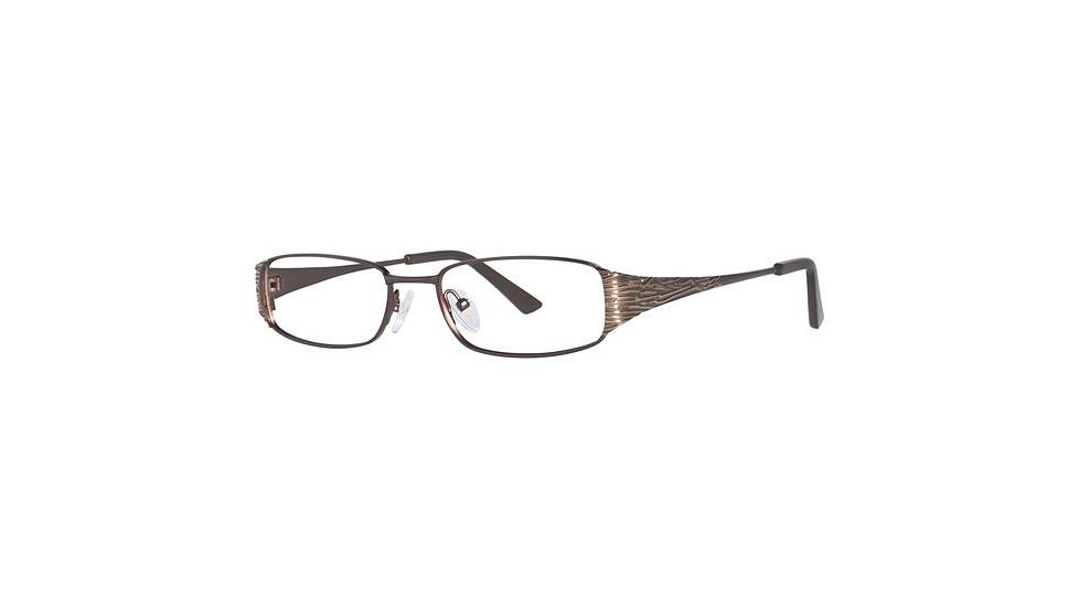 Nicole Miller Bayard Bifocal Prescription Eyeglasses - Frame Matte Chocolate Brown, Size 50/16mm NMBAYARD02