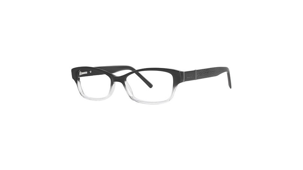 Nicole Miller Bleeker Single Vision Prescription Eyeglasses - Frame Black Fade, Size 54/15mm NMBLEEKER01