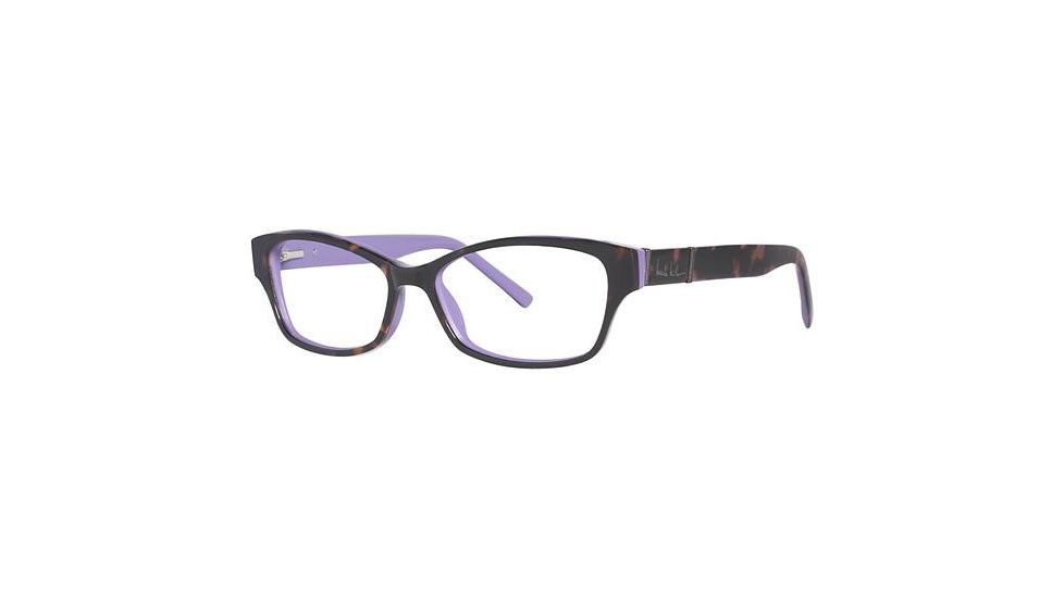 Nicole Miller Bleeker Single Vision Prescription Eyeglasses - Frame Tortoise, Size 54/15mm NMBLEEKER02