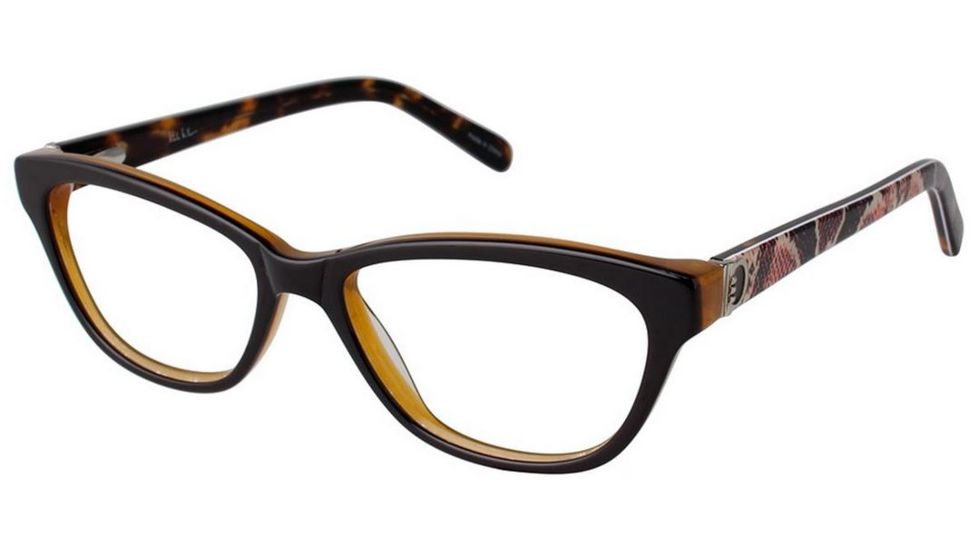 Nicole Miller Bryant Eyeglass Frames - Frame BROWN/SNAKE, Size 52/16mm NMBRYANT02