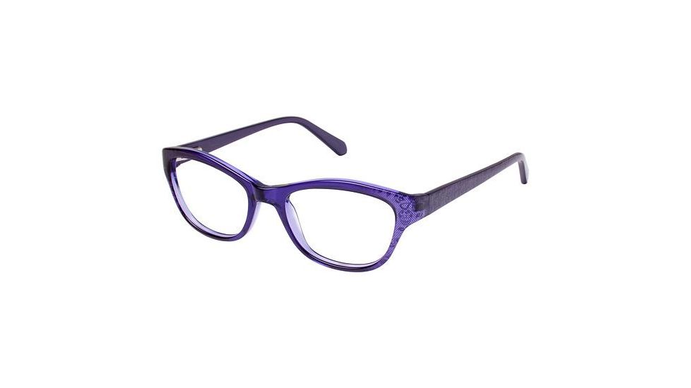 Nicole Miller Cabrini Single Vision Prescription Eyeglasses - Frame VIOLA, Size 49/17mm NMCABRINI03