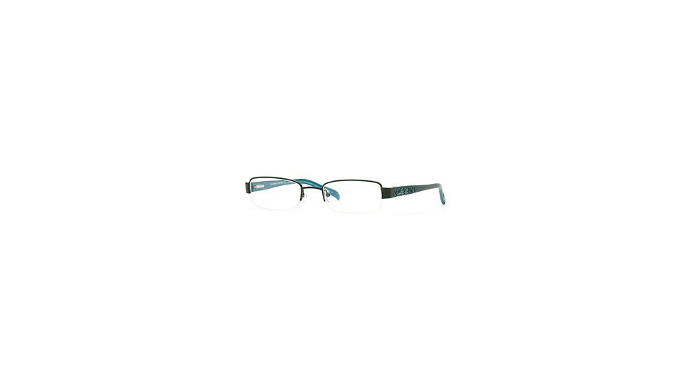 Nicole Miller Carnivale SENM CARN00 Eyeglass Frames - Black Aqua SENM CARN005035 BK