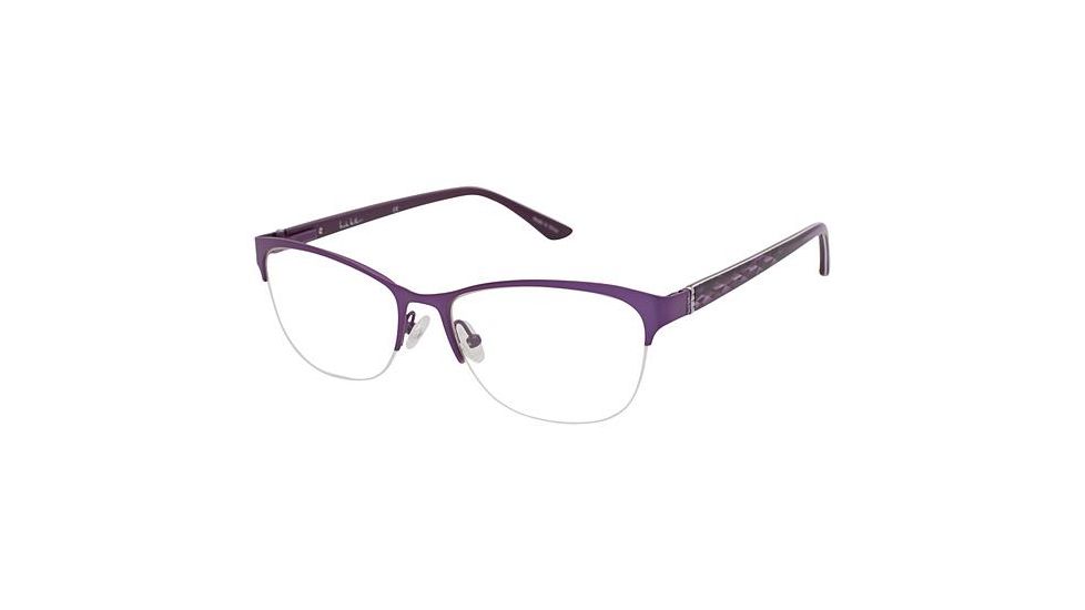 Nicole Miller Catherine Progressive Prescription Eyeglasses - Frame Matte Eggplant, Size 56/17mm NMCATHERINE03