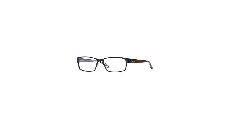 Nicole Miller Collection NL Big Time SENL BIGT00 Progressive Prescription Eyeglasses - Navy Bean SENL BIGT005435 BL
