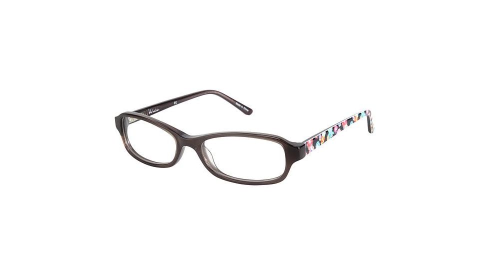 Nicole Miller Corinna Eyeglass Frames - Frame Black / Floral, Size 48/15mm NMCORINNA01