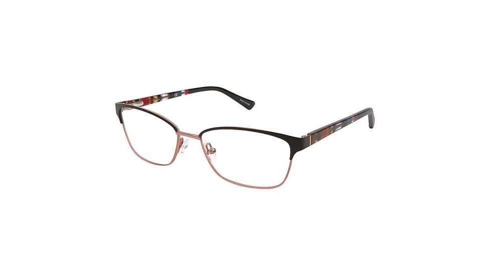 Nicole Miller Evergreen Bifocal Prescription Eyeglasses - Frame Matte Black, Size 53/16mm NMEVERGREEN01