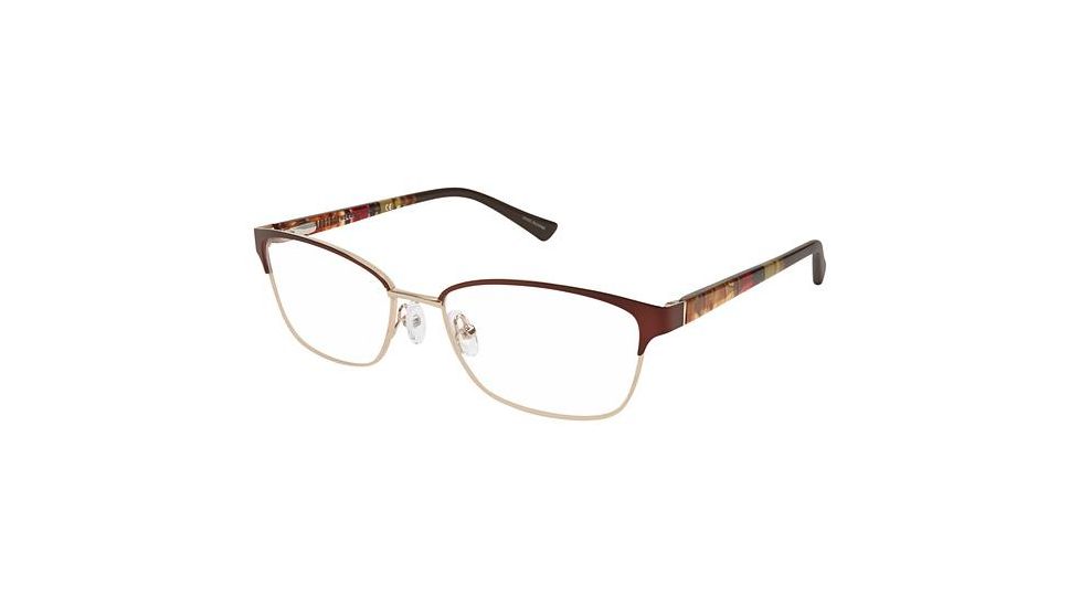Nicole Miller Evergreen Bifocal Prescription Eyeglasses - Frame Matte Brown, Size 53/16mm NMEVERGREEN02