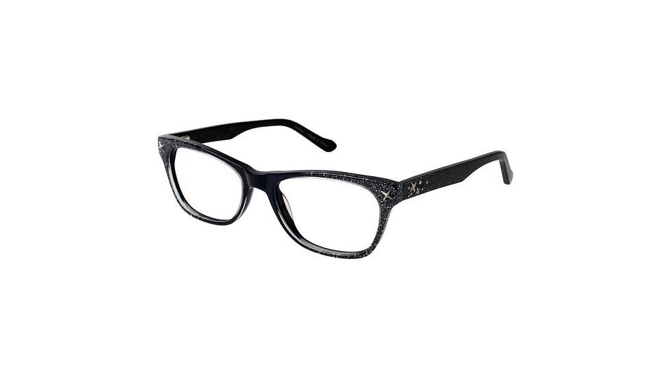 Nicole Miller Front Progressive Prescription Eyeglasses - Frame BLACK, Size 52/17mm NMFRONT01