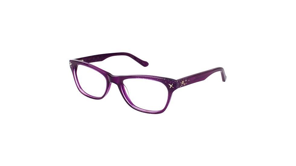 Nicole Miller Front Progressive Prescription Eyeglasses - Frame PURPLE, Size 52/17mm NMFRONT02