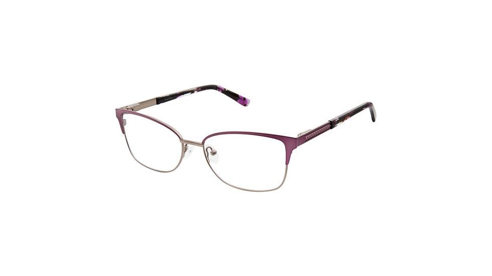 Nicole Miller Grand Bifocal Prescription Eyeglasses - Frame Eggplant, Size 54/16mm NMGRAND02