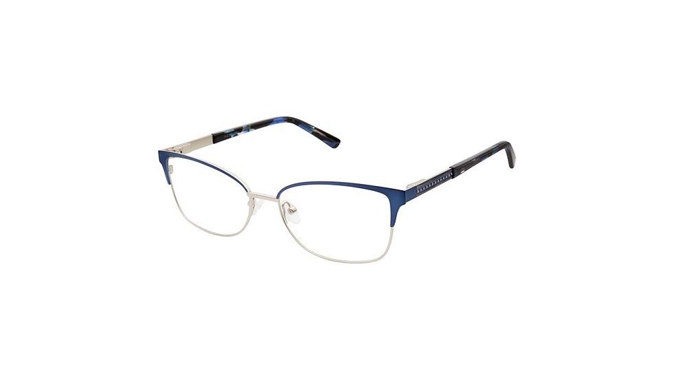 Nicole Miller Grand Bifocal Prescription Eyeglasses - Frame Navy/Marble, Size 54/16mm NMGRAND03