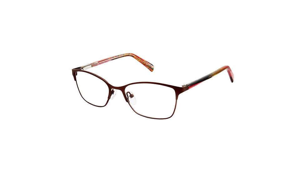 Nicole Miller Liana Eyeglass Frames - Frame Brown/Pink, Size 49/16mm NMLIANA01