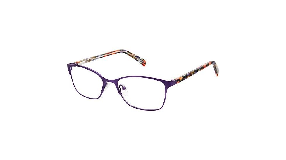 Nicole Miller Liana Eyeglass Frames - Frame Purple / Mosaic, Size 49/16mm NMLIANA02