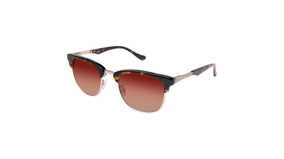Nicole Miller Pacific Progressive Prescription Sunglasses NMPACIFIC02 - Frame Color Tortoise/Gold