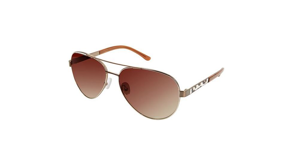 Nicole Miller Strand Bifocal Prescription Sunglasses NMSTRAND02 - Frame Color Gold Brown