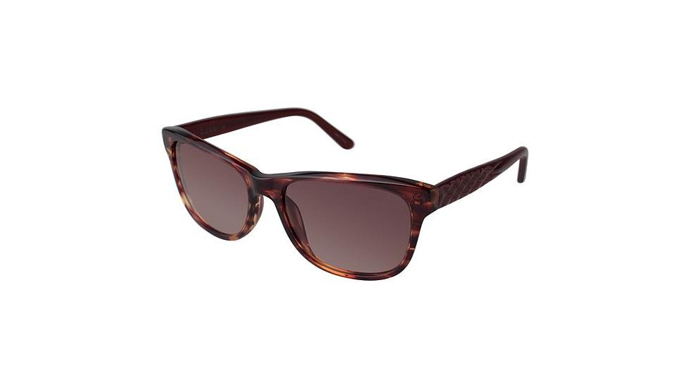 Nicole Miller Sutton Progressive Prescription Sunglasses NMSUTTON02 - Frame Color Burgundy Horn