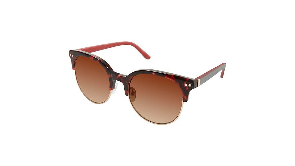 Nicole Miller Sylvan Bifocal Prescription Sunglasses NMSYLVAN02 - Frame Color Red Tortoise