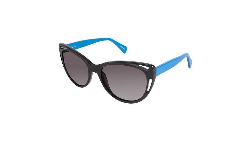 Nicole Miller Taylor Bifocal Prescription Sunglasses NMTAYLOR01 - Frame Color Black/Blue