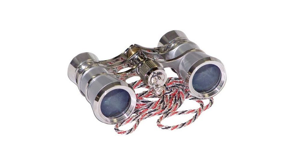 LaScala Optics CARMEN Opera Glasses - Platinum Body, Silver Rings