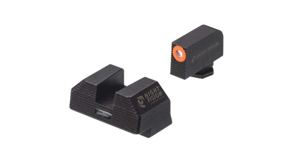 Night Fision Costa Ludus Night Sight Set, Glock 17/19/34, Orange Front, Black, GLK-001-010-OGXG