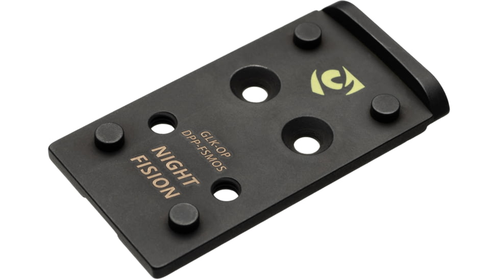 Night Fision Pistol Optic Glock MOS Adapter Plate, Deltapoint Pro, Black, GLK-OP-DPP-FSMOS