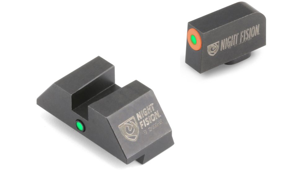 Night Fision GLK001015OGZ Night Sight Set Accur8 Front/Square Rear Glock 17/17L